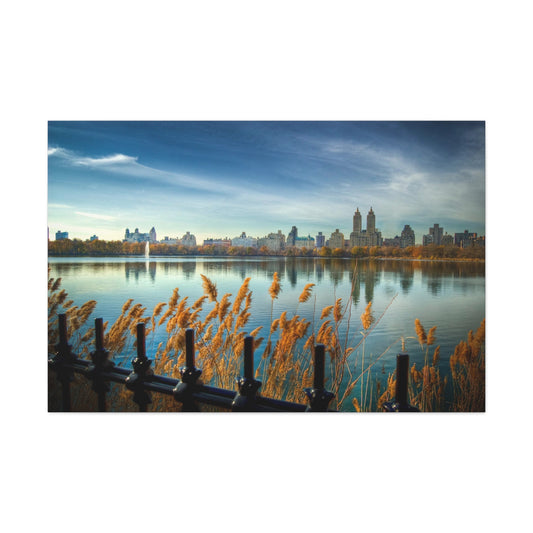 Canvas Print Of Central Park Reservoir New York City For Wall Art