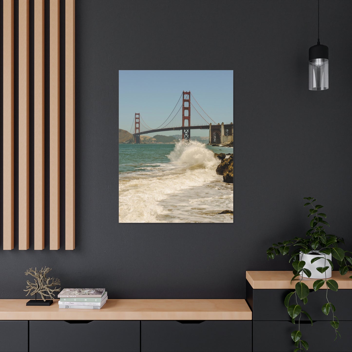 Canvas Print Of Vintage Feel Golden Gate Bridge San Francisco For Wall Art