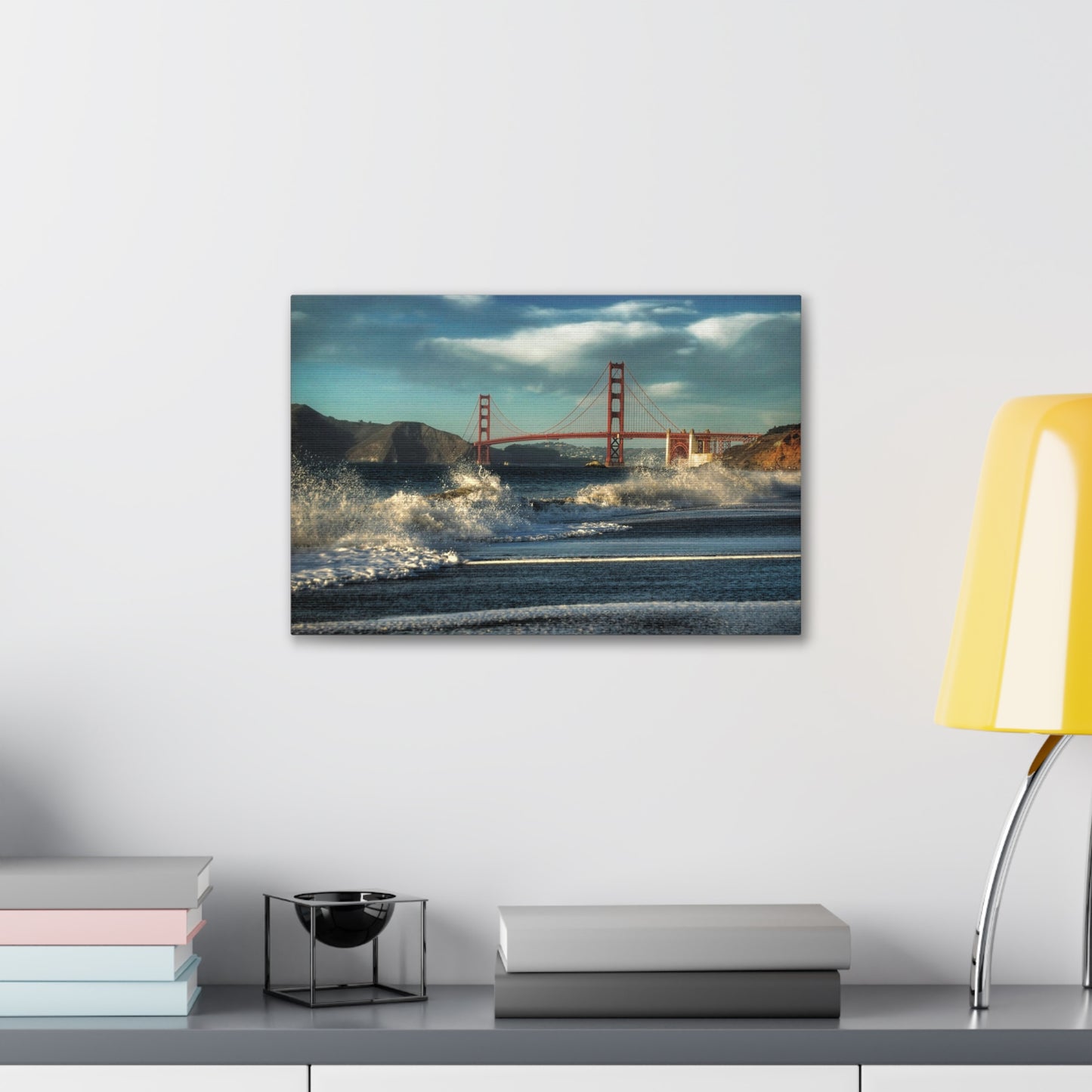 Canvas Print Of Baker Beach And The Golden Gate Bridge In San Francisco For Wall Art