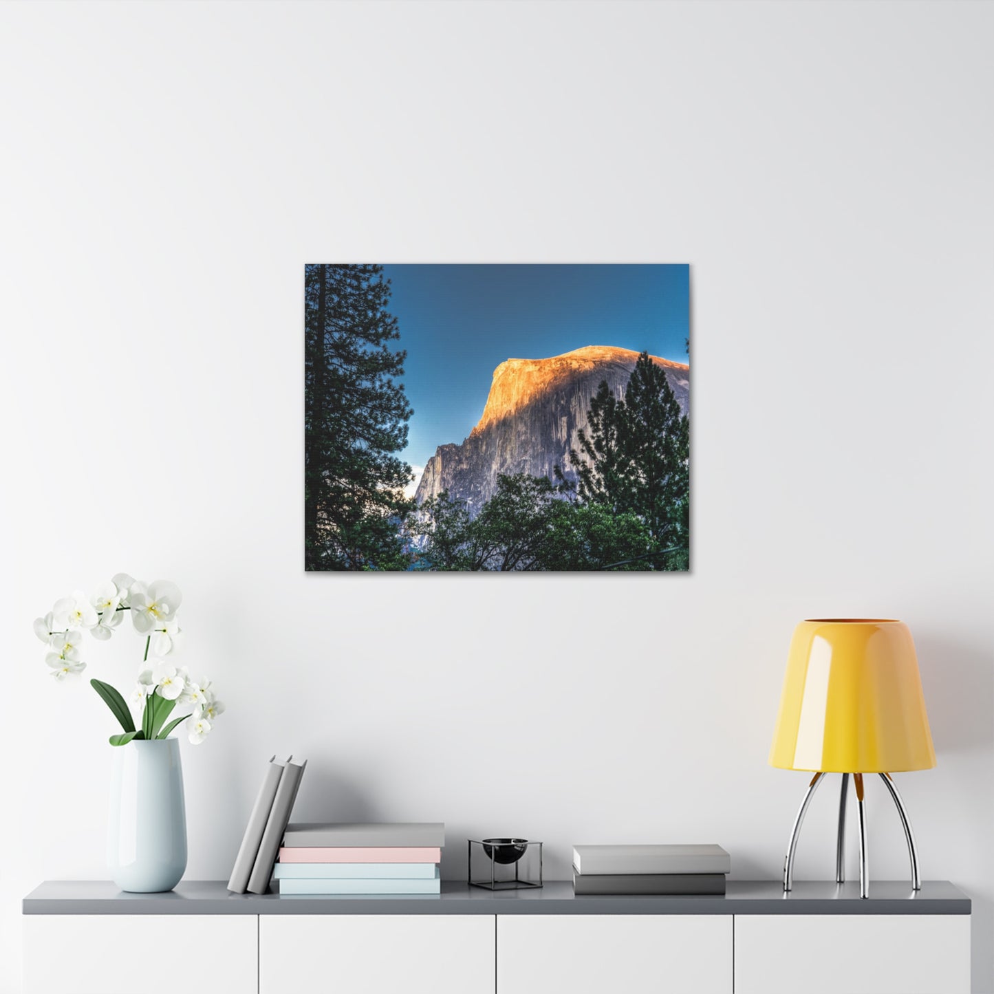 Canvas Print Of A Sunset On Half Dome in Yosemite For Wall Art