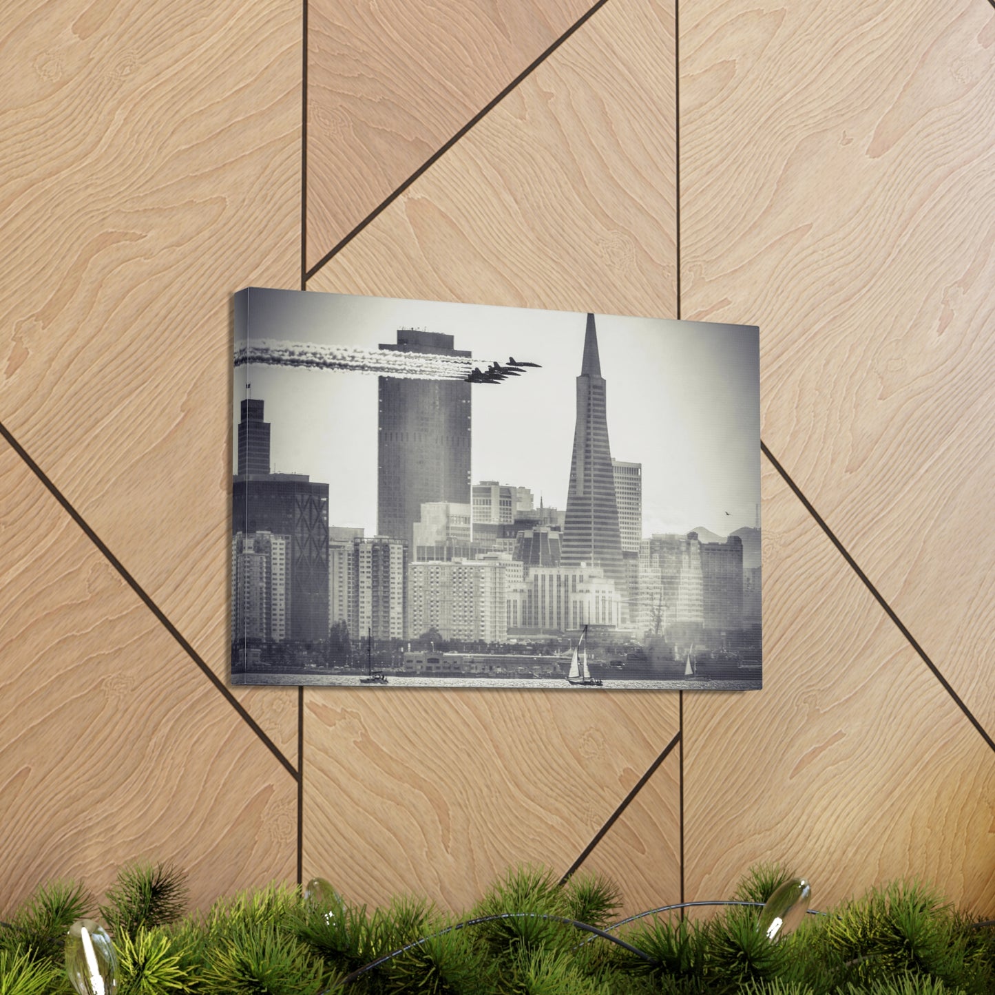 Canvas Print Of The Blue Angels And Skyline In San Francisco For Wall Art