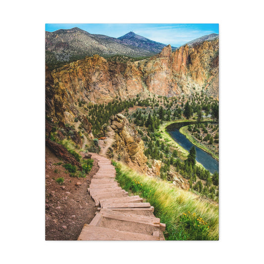 Canvas Print Of Rock Formations And River For Wall Art
