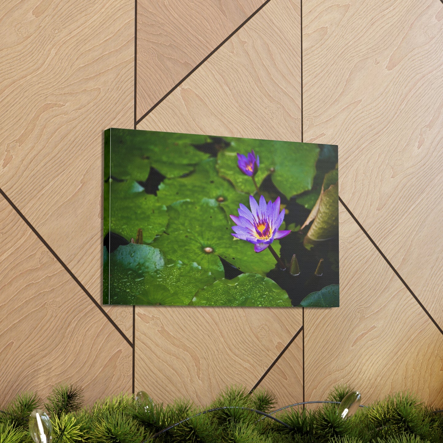 Canvas Print Of Lilies And Lily Pads For Wall Art