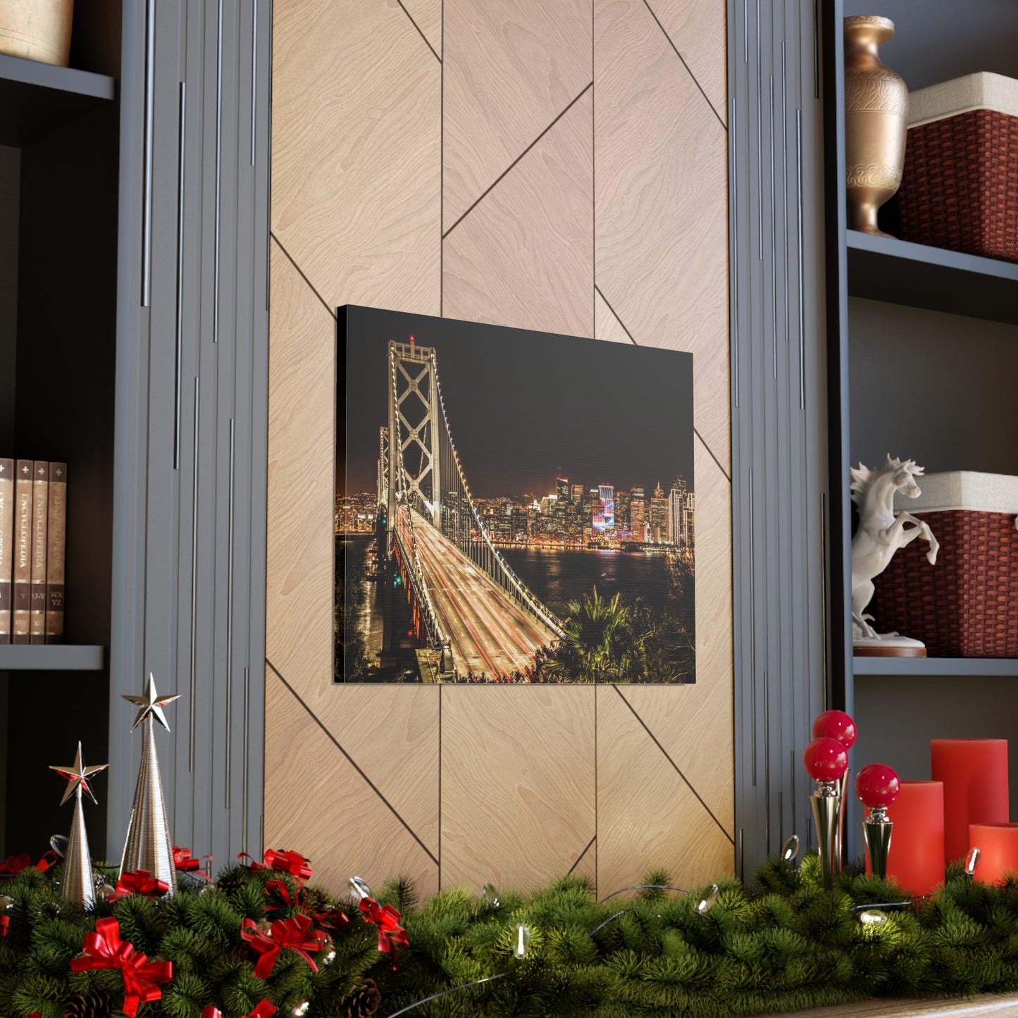 Canvas Print Of The Bay Bridge And Skyline In San Francisco For Wall Art