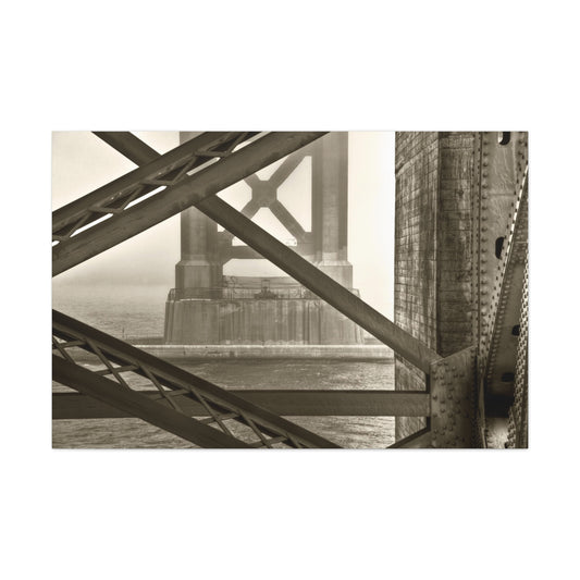 Canvas Print Of Golden Gate Bridge Towers In San Francisco For Wall Art
