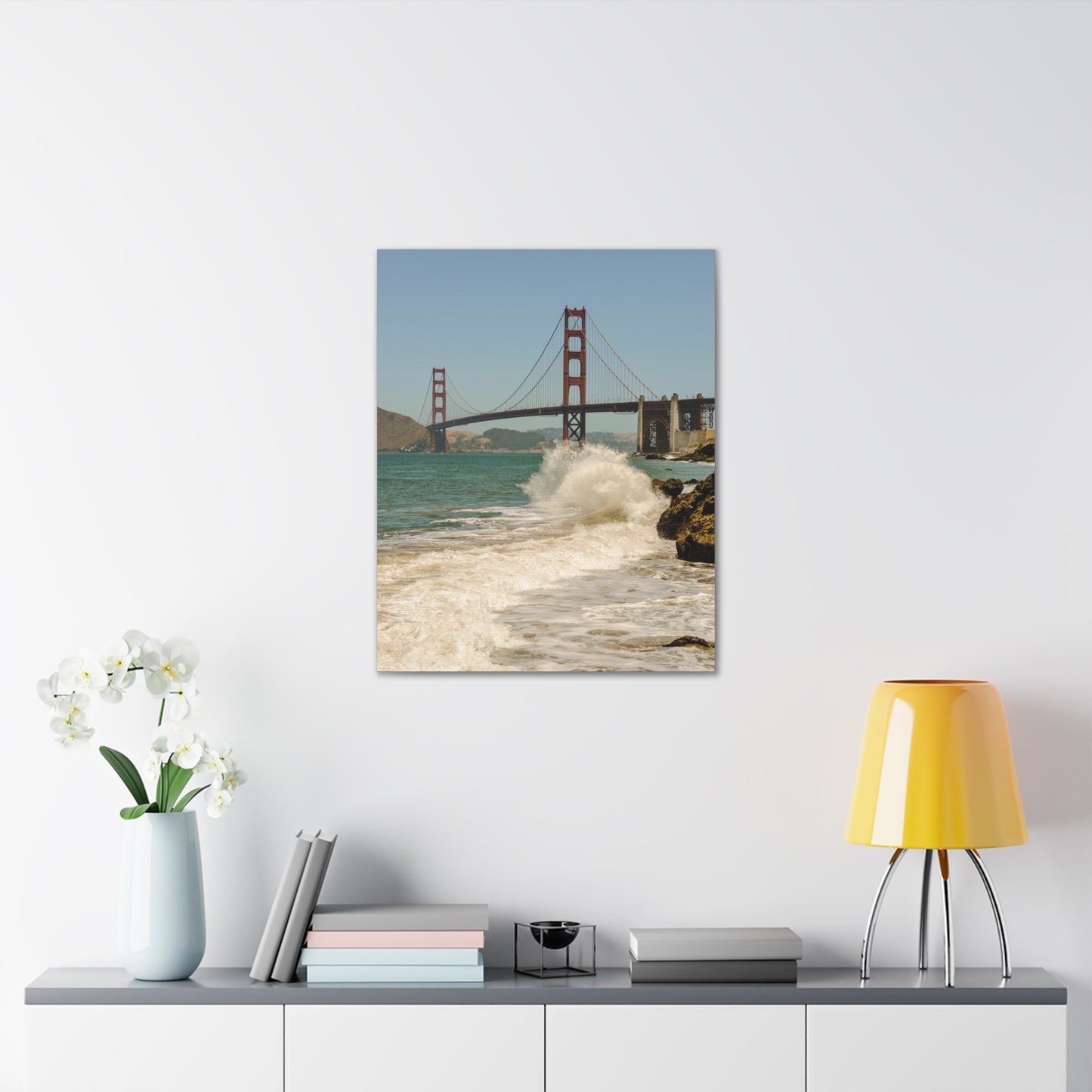 Canvas Print Of Vintage Feel Golden Gate Bridge San Francisco For Wall Art