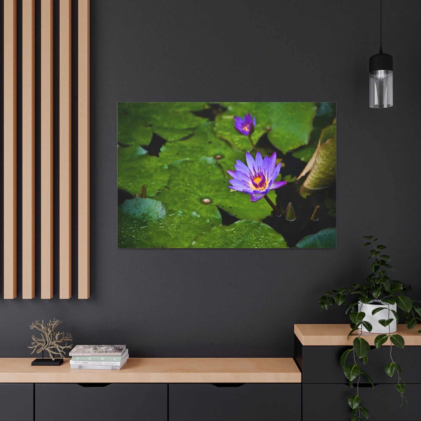 Canvas Print Of Lilies And Lily Pads For Wall Art