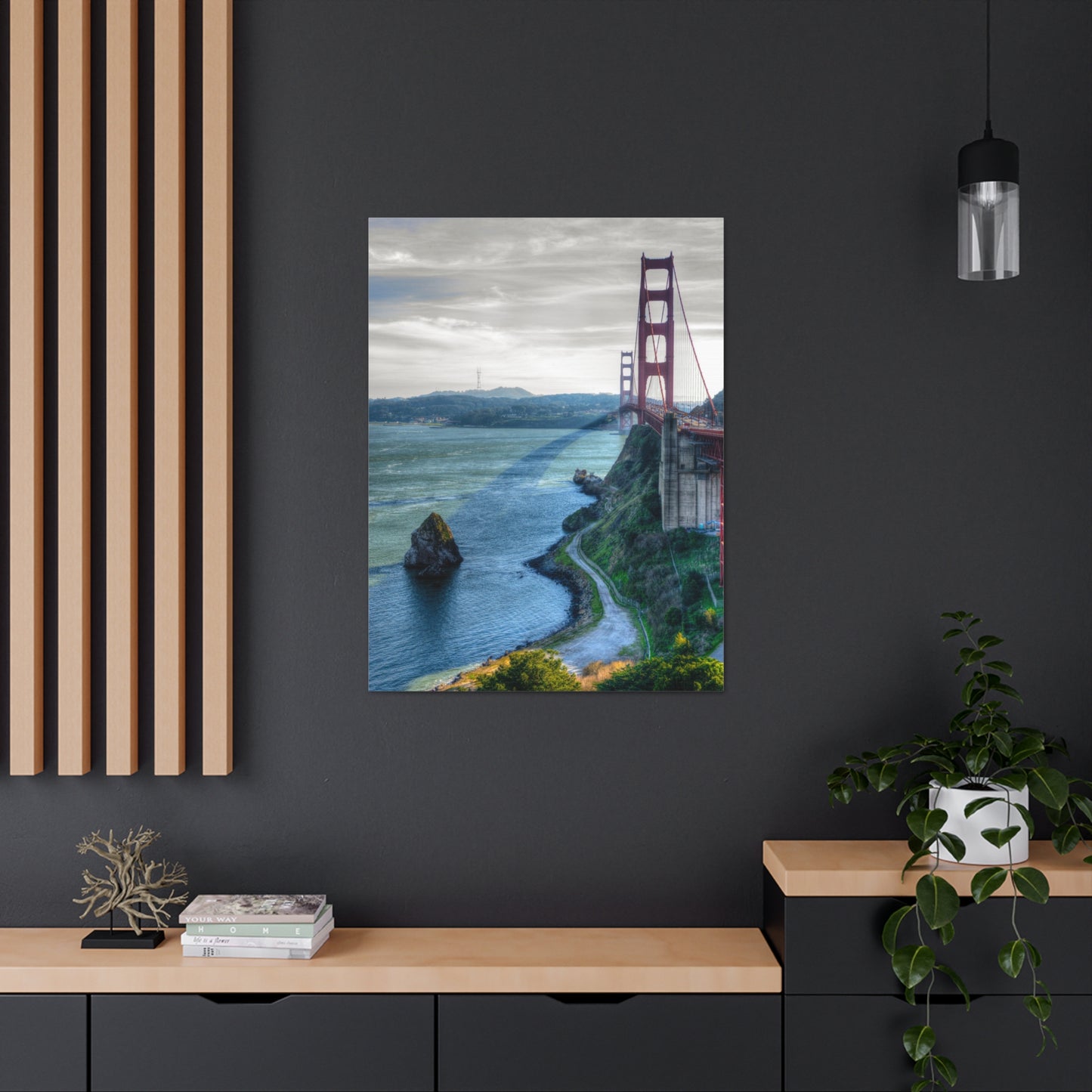 Canvas Print Of The Golden Gate Bridge And Bay In San Francisco For Wall Art