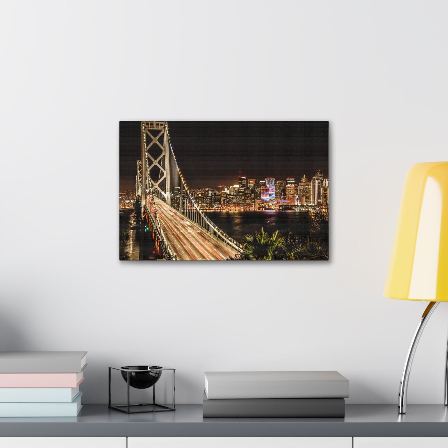 Canvas Print Of The Bay Bridge And Skyline In San Francisco For Wall Art