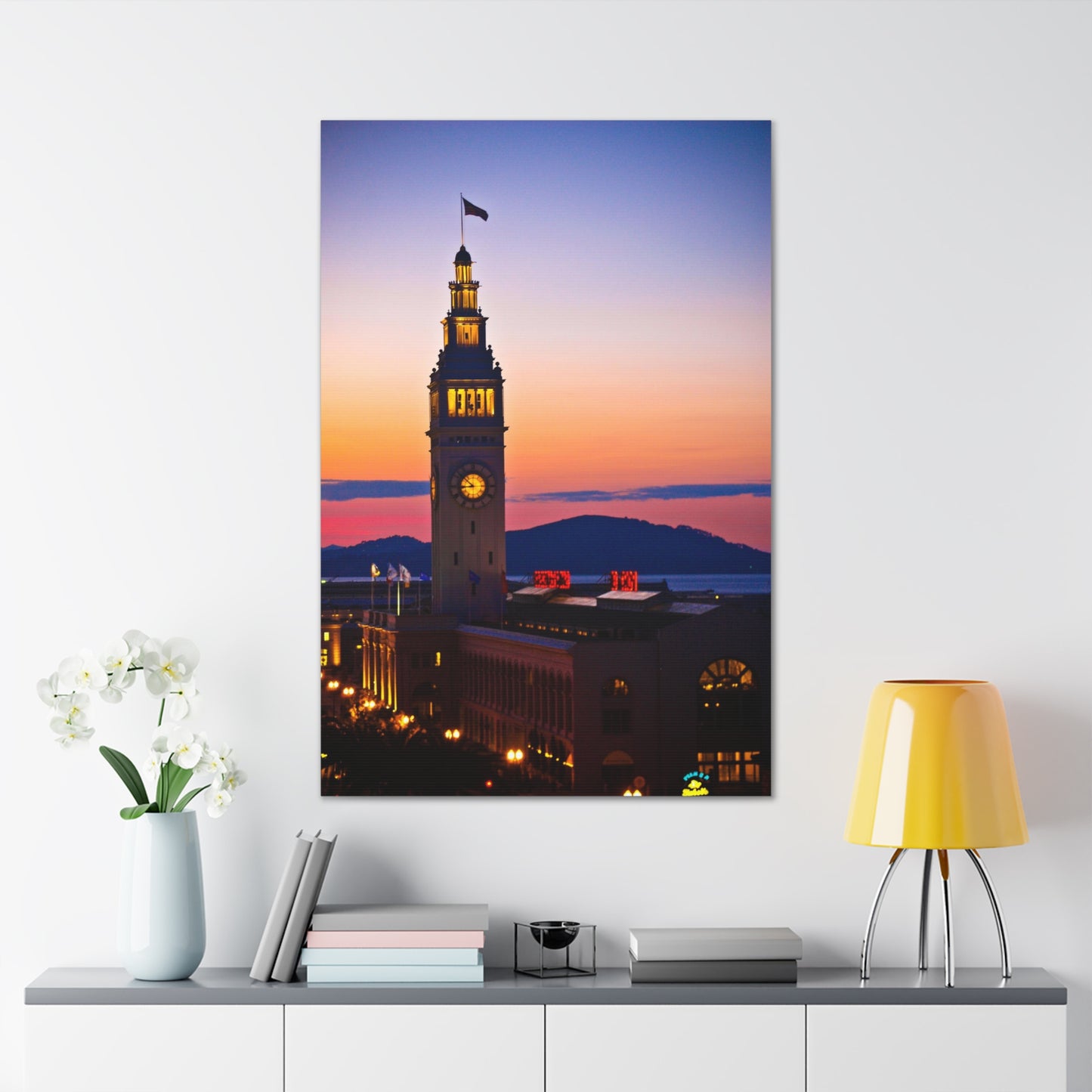 Canvas Print Of The Ferry Building On Embarcadero In San Francisco For Wall Art