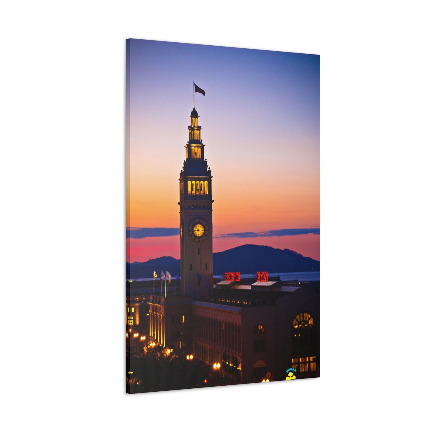 Canvas Print Of The Ferry Building On Embarcadero In San Francisco For Wall Art