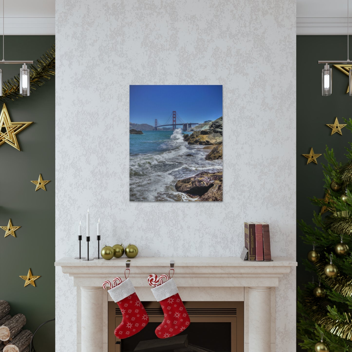 Canvas Print Of Marshall's Beach And The Golden Gate Bridge In San Francisco For Wall Art