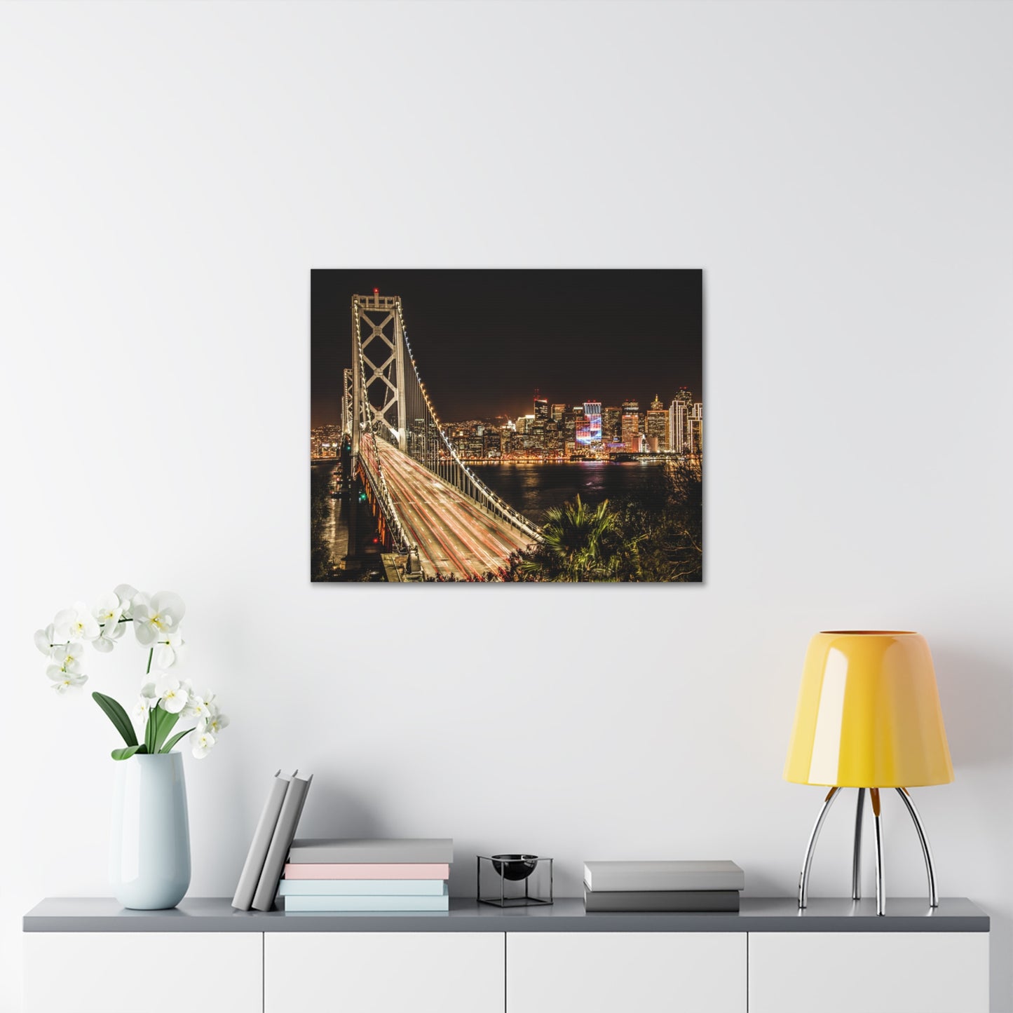 Canvas Print Of The Bay Bridge And Skyline In San Francisco For Wall Art