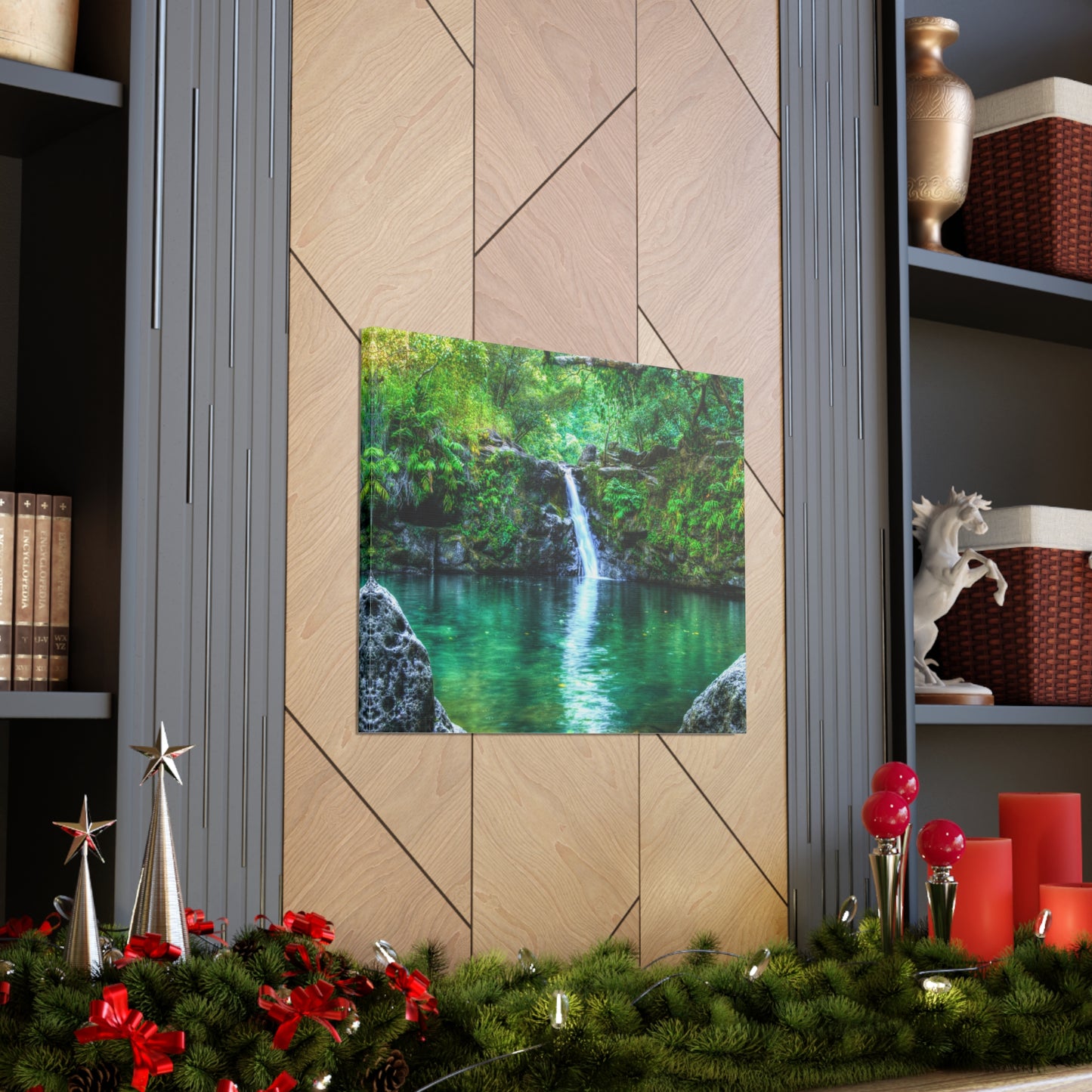 Canvas Print Of Waterfall In Hawaii For Wall Art