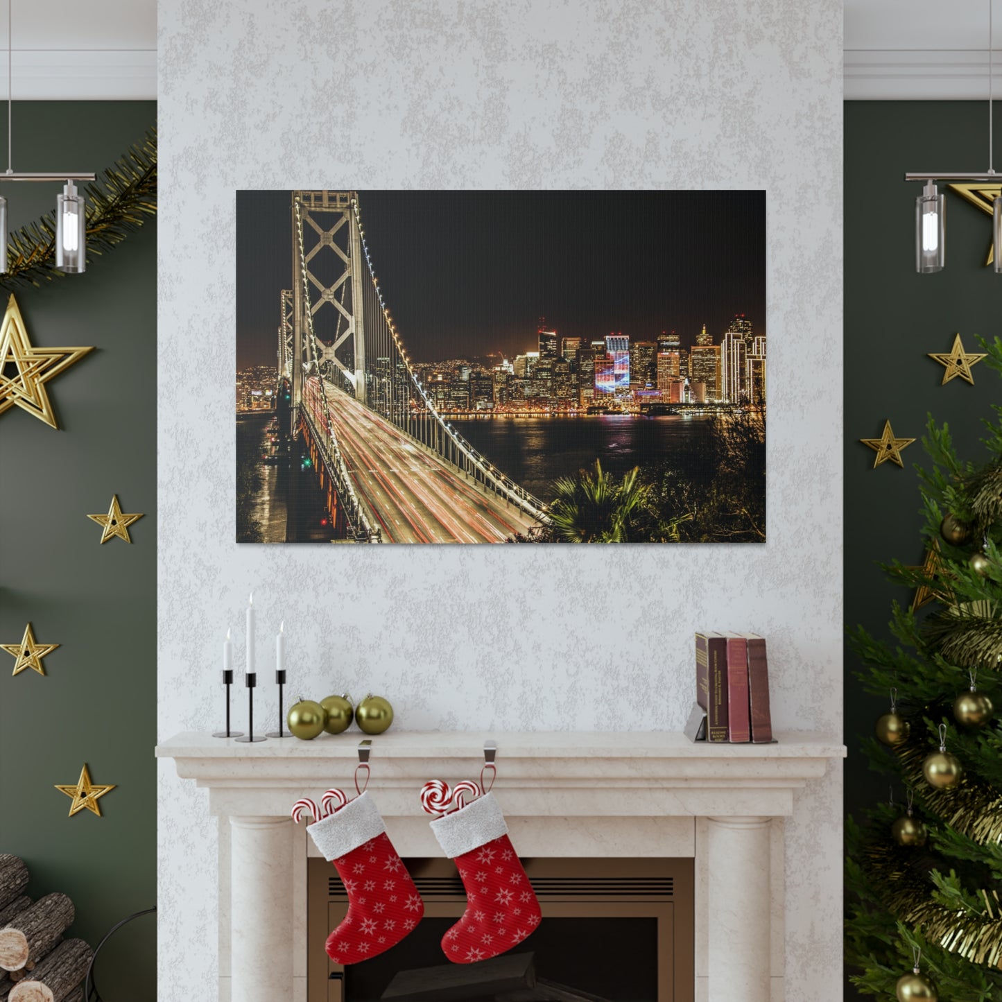 Canvas Print Of The Bay Bridge And Skyline In San Francisco For Wall Art