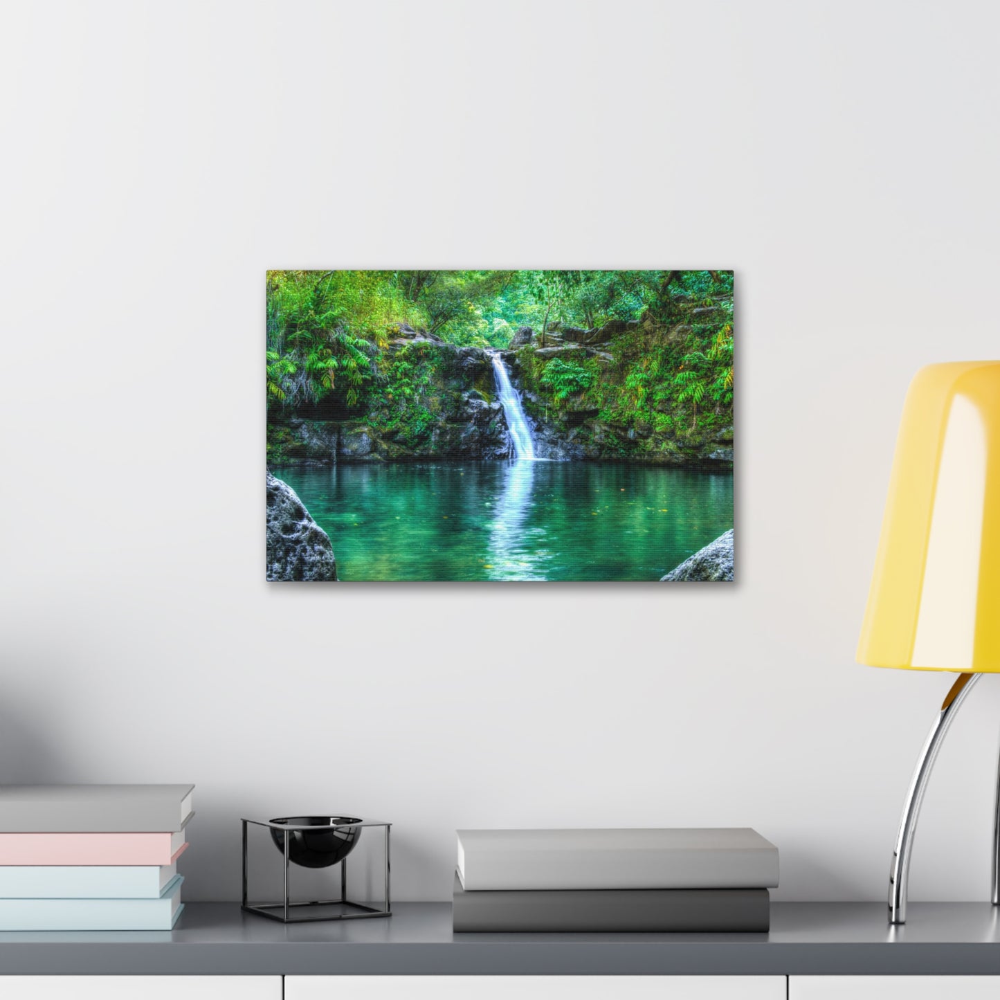 Canvas Print Of Waterfall In Hawaii For Wall Art