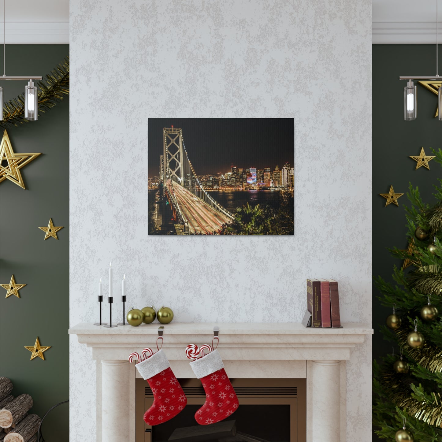 Canvas Print Of The Bay Bridge And Skyline In San Francisco For Wall Art